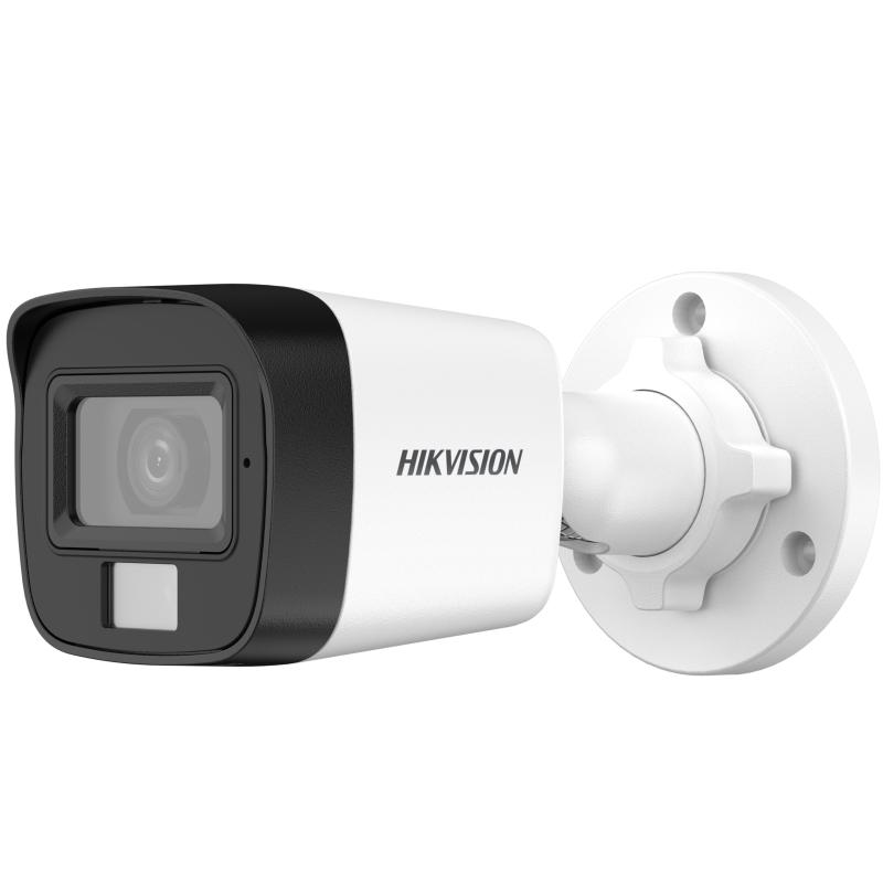 Cámara Bala Hikvision 2MP DS-2CE16D0T-LPFS con Audio y Luz Blanca
