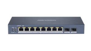 Switch PoE Smart Managed Hikvision DS-3E1510P-SI – 8 Puertos Gigabit + Fibra