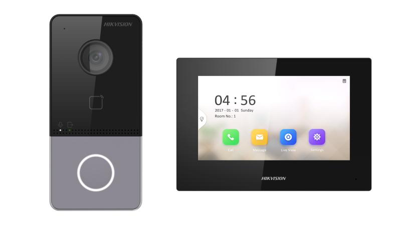Kit Videoportero IP Hikvision DS-KIS605-P – Pantalla Táctil 7″ + Cámara 2MP