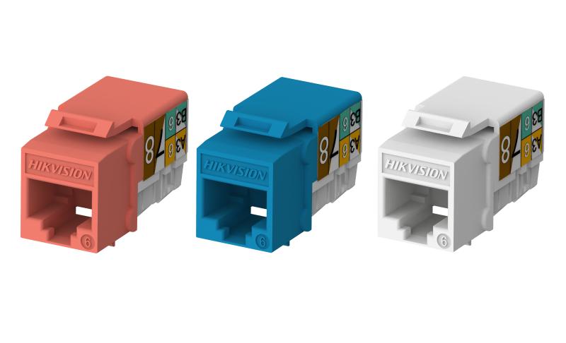 Keystone Jack Cat6 Hikvision DS-1CK6U90T - Caja 50 Unidades Naranja