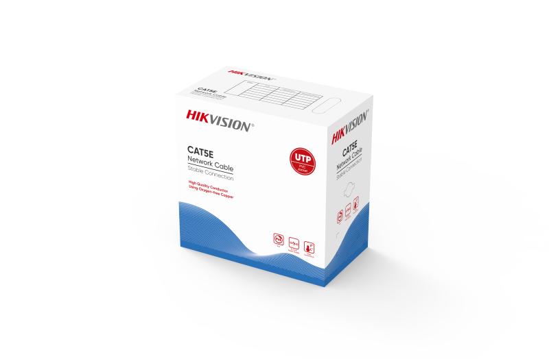 Cable de Red Cat5E Hikvision DS-1LN5E-E/E 305m Cobre Puro Certificado Fluke