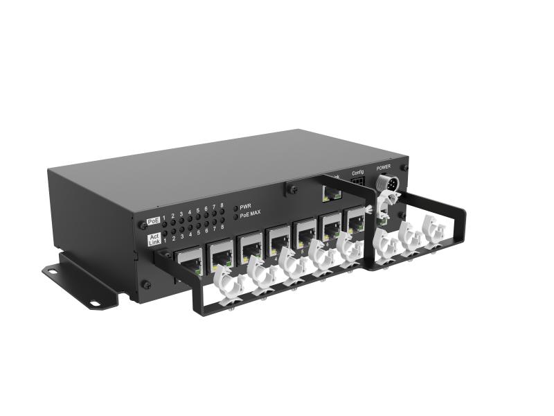 Switch Industrial PoE Hikvision AE-MS8400 | 8 Puertos Vehicular