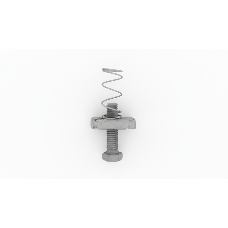 Tuerca Mordaza 3/8" con Resorte y Tornillo 1-1/2" Galvanizado