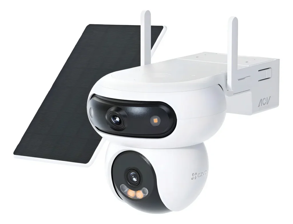 Kit Cámara Exterior Doble Lente con Batería y Panel Solar HB90 | EZVIZ
