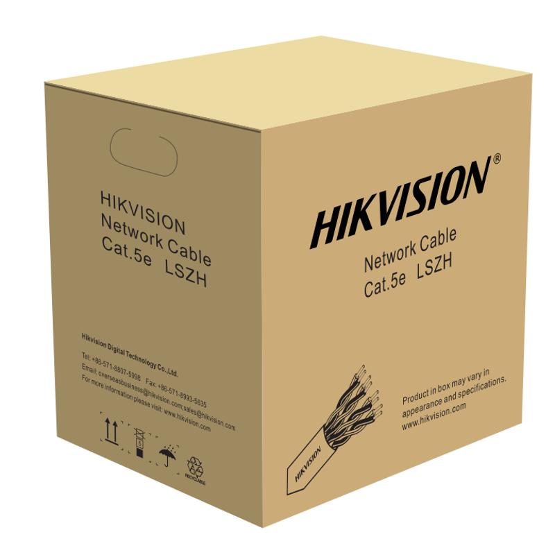 Cable UTP Cat 5E Hikvision DS-1LN5EUSL5 305m Cobre Sólido LSZH Blanco