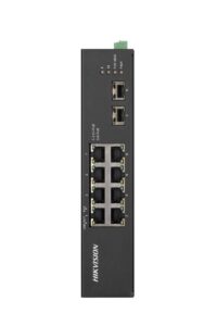Switch Industrial Hi-PoE 8 Puertos Gigabit con Fibra Hikvision DS-3T0510HP-E/HS