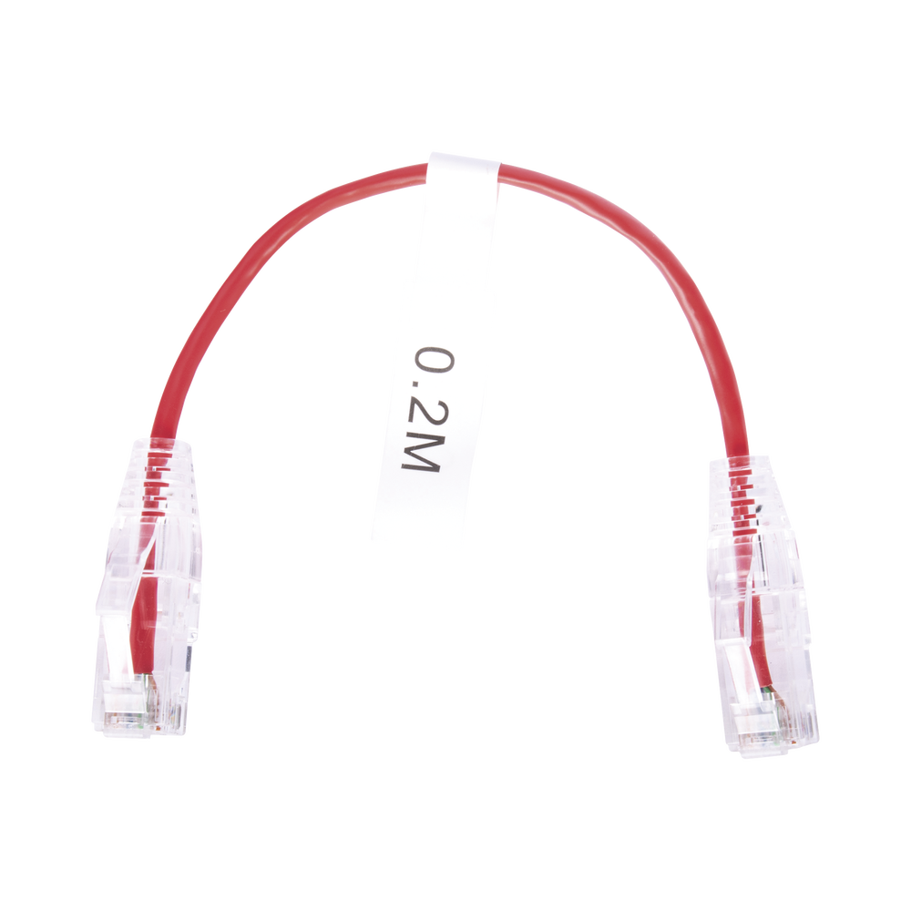 Cable Patch Cord Slim UTP Cat6 20cm Rojo - LinkedPro LP-UT6-020-RD28
