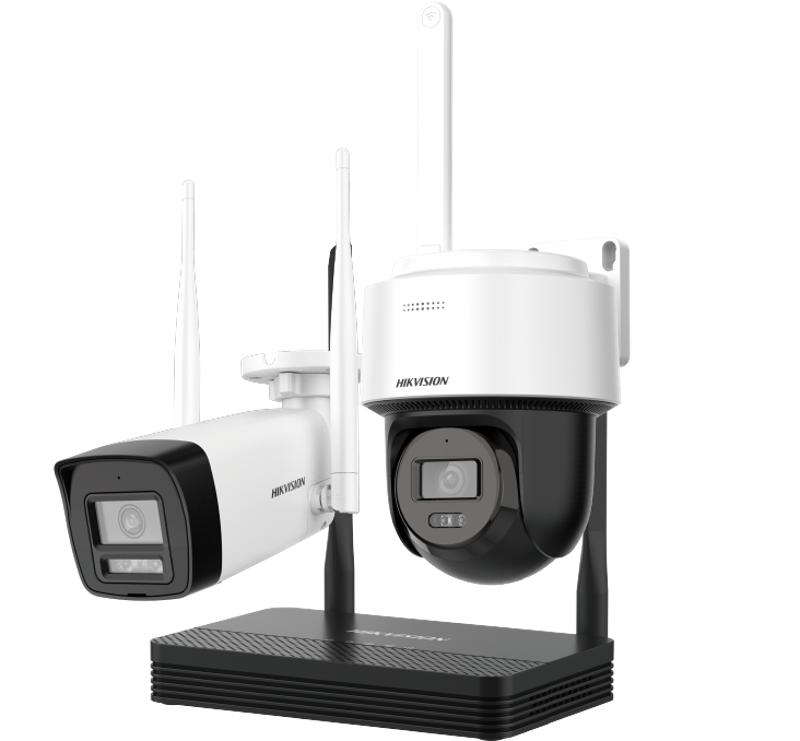 Kit Videovigilancia WiFi Hikvision 4MP con 2 Cámaras IP y Grabador NVS