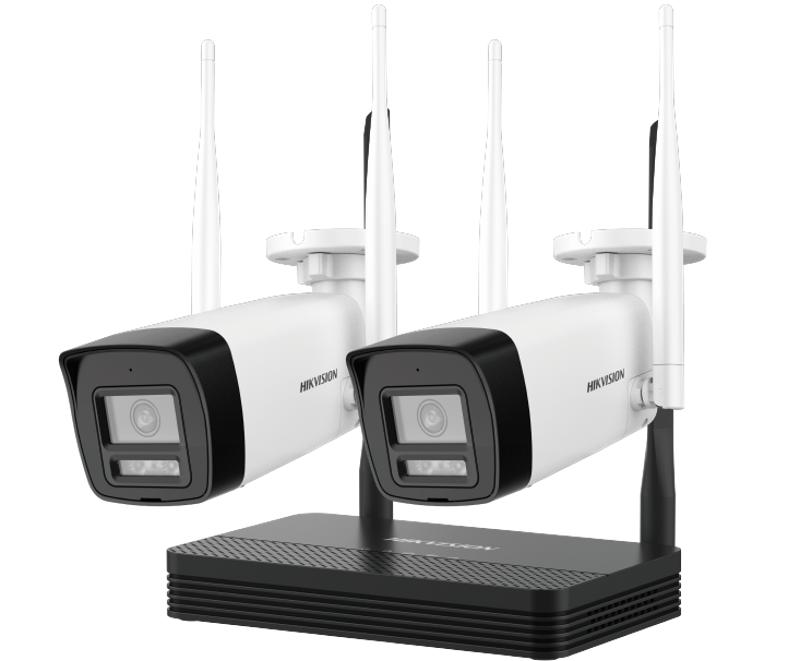 Kit WiFi Hikvision 4 Canales con 2 Cámaras 2MP y Audio Bidireccional