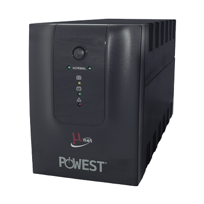 UPS Interactiva Powest 1000VA/600W con 8 Tomas 120VAC