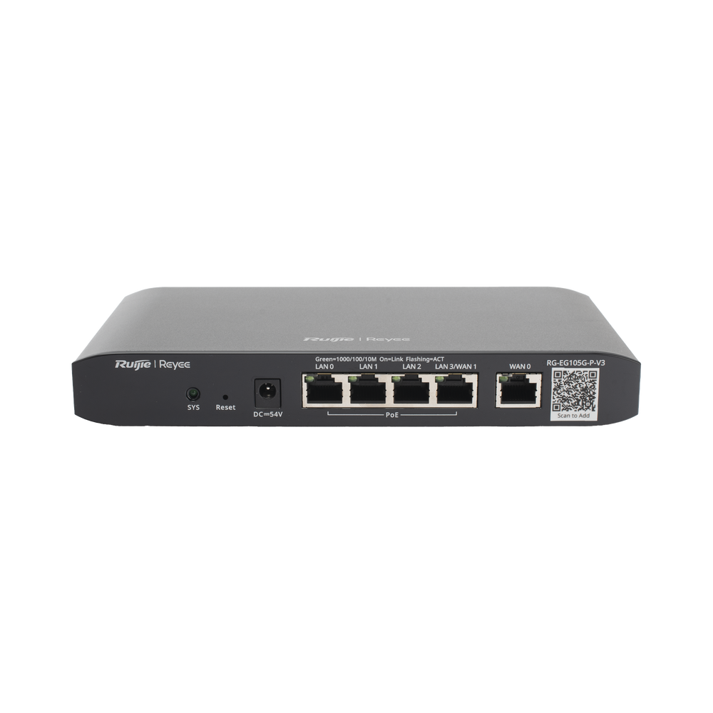 Router PoE Cloud Managed Reyee RG-EG105G-P-V3 – 5 Puertos Gigabit 54W
