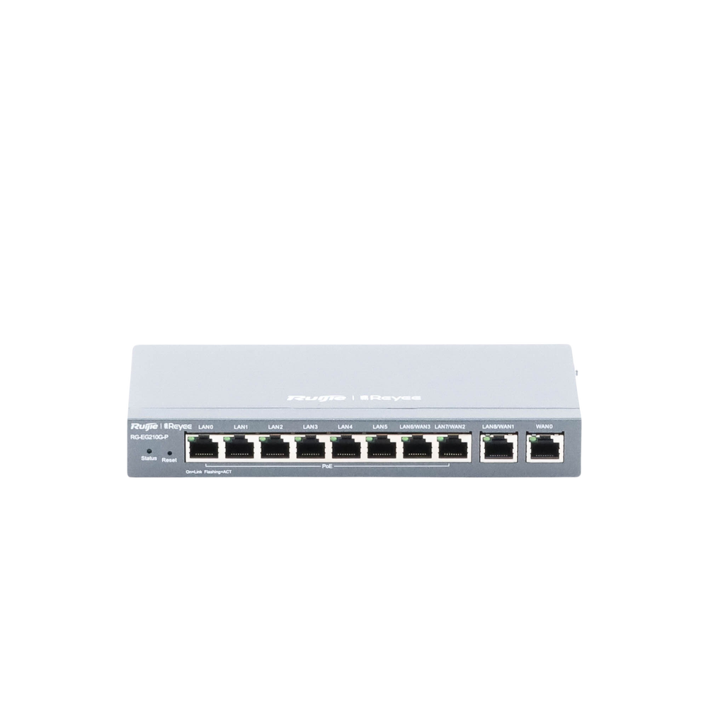 Router Reyee RG-EG210G-P – 10 Puertos Gigabit PoE Cloud Managed 70W