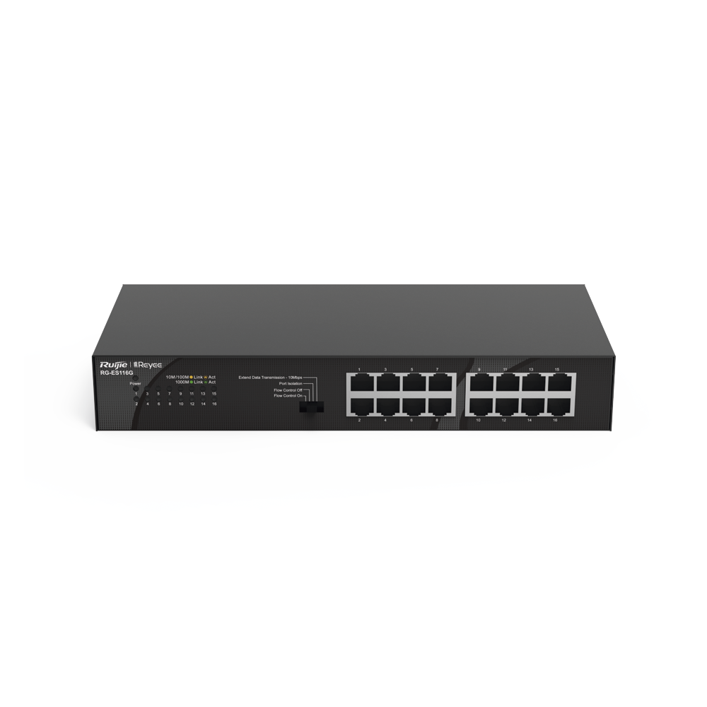 Switch Ruijie RG-ES116G-L – 16 Puertos Gigabit Unmanaged Plug-and-Play