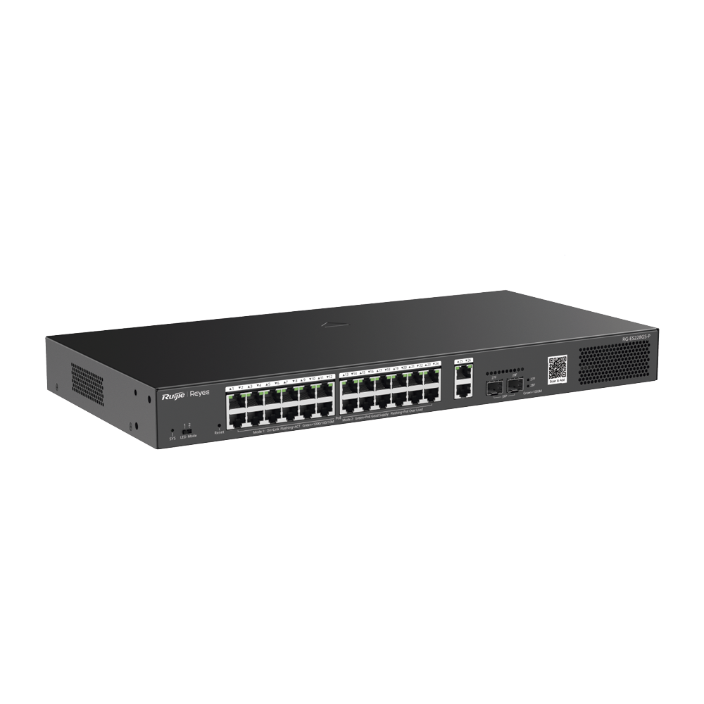 Switch Ruijie RG-ES228GS-P | 24 Puertos PoE Gigabit Smart Cloud Managed