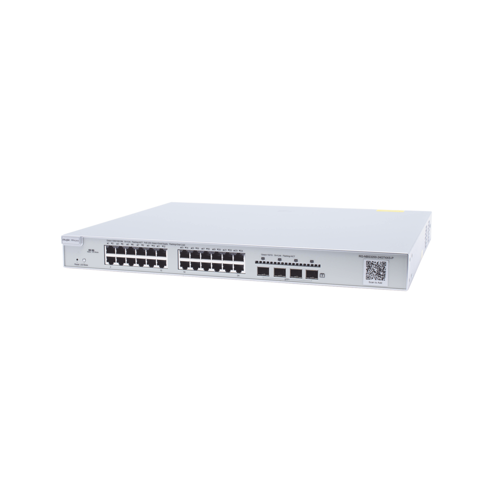 Switch Ruijie RG-NBS3200-24GT4XS-P | 24 Puertos Gigabit PoE + 4 Uplink 10G