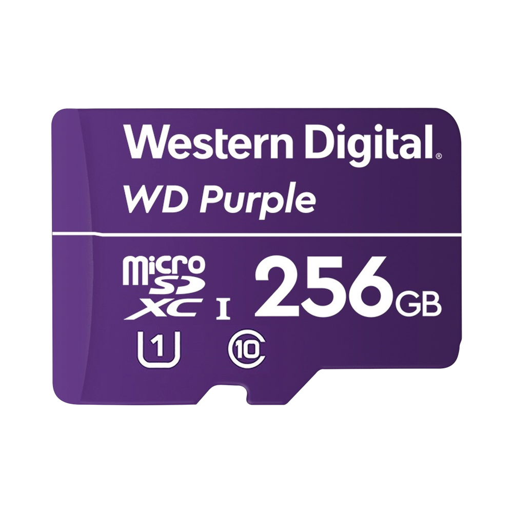 Memoria MicroSD Western Digital Purple 256GB para Videovigilancia
