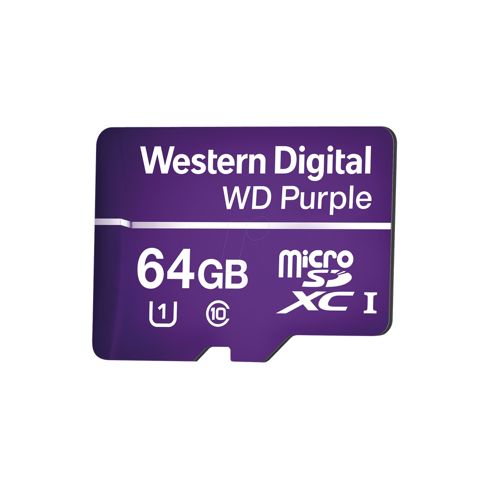 Micro SD Card 64GB Western Digital Purple – Clase 10 Videovigilancia 24/7