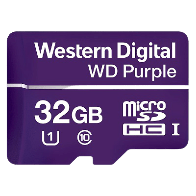 Micro SD Card 32GB Western Digital Purple – Clase 10 Videovigilancia 24/7