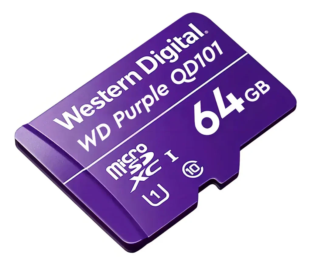 MicroSD 64GB Western Digital WD Purple Clase 10 Videovigilancia 24/7 v2