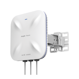 Punto de acceso Wi-Fi 6 direccional para exterior, IP 68, doble banda 4×4, 5.95 Gbps, puerto SFP de 2.5GE ideal para fibra óptica, hasta 512 usuarios, protección hasta 4 kV y protección contra erosión eólica, reyee mesh