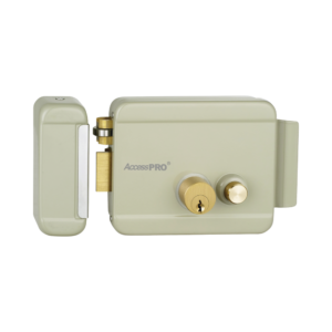 Cerradura Eléctrica ACCESSPRO con Botón de Salida Exterior Izquierda