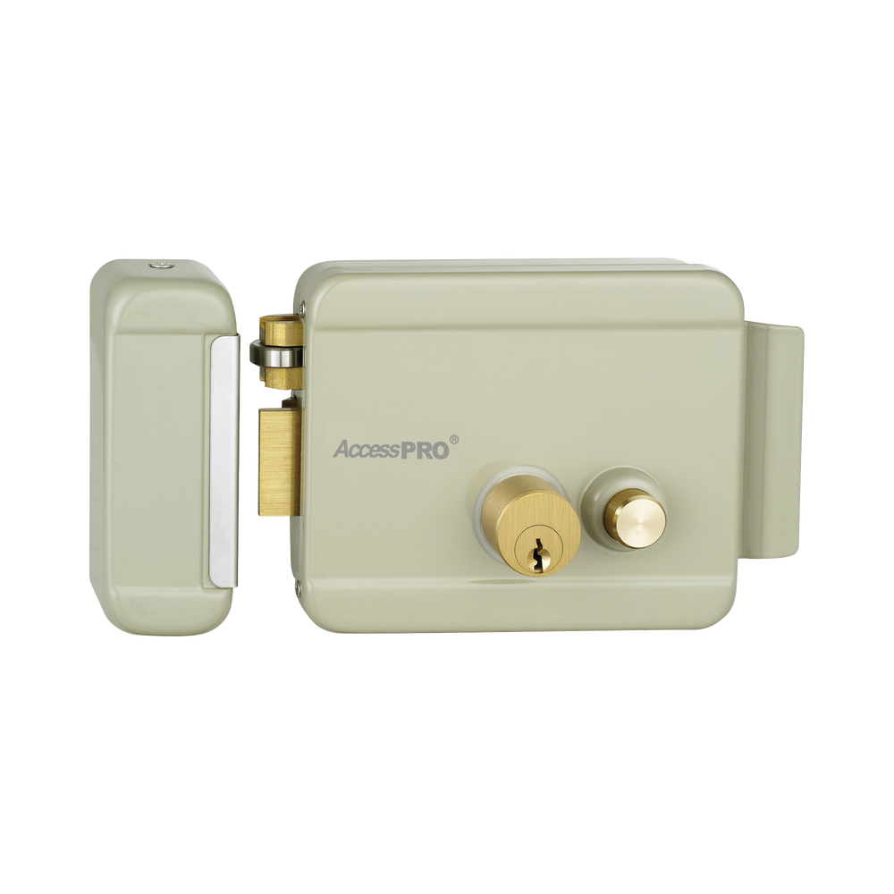 Cerradura Eléctrica ACCESSPRO con Botón de Salida Exterior Izquierda