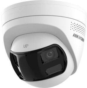 Cámara Turret IP Hikvision DS-2CD1363G2P-LIUF/SRB 6MP Doble Lente 180° Alarma Luz Estroboscópica IP67