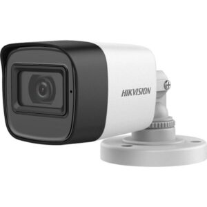 Cámara Bala TurboHD Hikvision DS-2CE16H0T-ITFS 5 MP con Audio Lente 2.8 mm IR 30 m