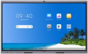 Pantalla Interactiva Hikvision DS-D5B75RB/FP 75″ 4K, Android 14 EDLA, Cámara 48 MP y Táctil de 50 Puntos