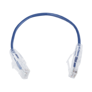 Cable de Parcheo Slim UTP CAT6 30 cm Azul 28 AWG Diámetro Reducido